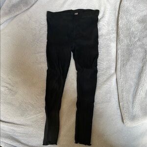 Rumi + Ryder Black Kids Ribbed Leggings